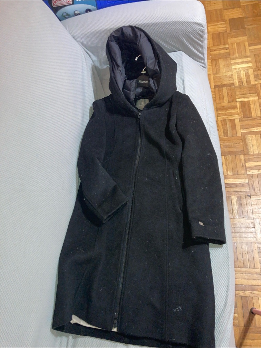 Soia & Kyo Black Hooded Trench Coat